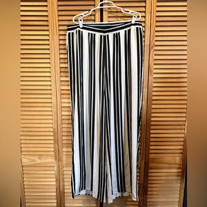 ELOQUII Black and White Striped Pants EUC/Like New